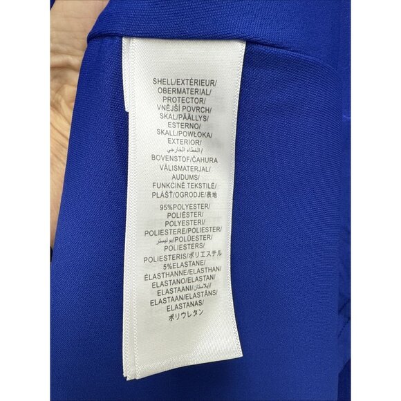 Adrianna Papell Size 12 Blue One Shoulder Jersey Maxi Dress Gown Cocktail Formal - Picture 10 of 11